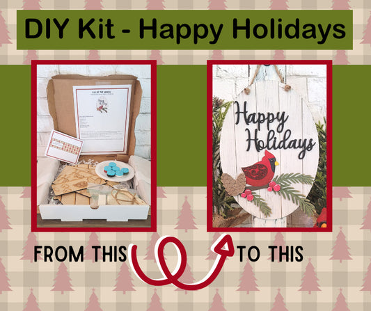 DIY Kit - Happy Holidays with Cardinal - Park Avenue Designs