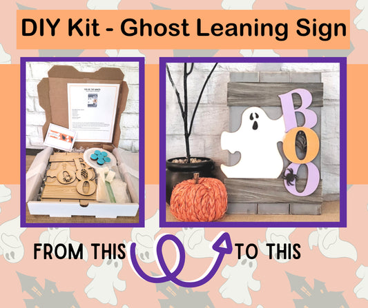 DIY Kit - Ghost Leaning Sign - Park Avenue Designs
